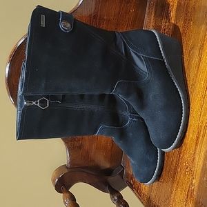 KHOMBU Pisa Waterproof Suede Women's Tall Wedge Boots 7M